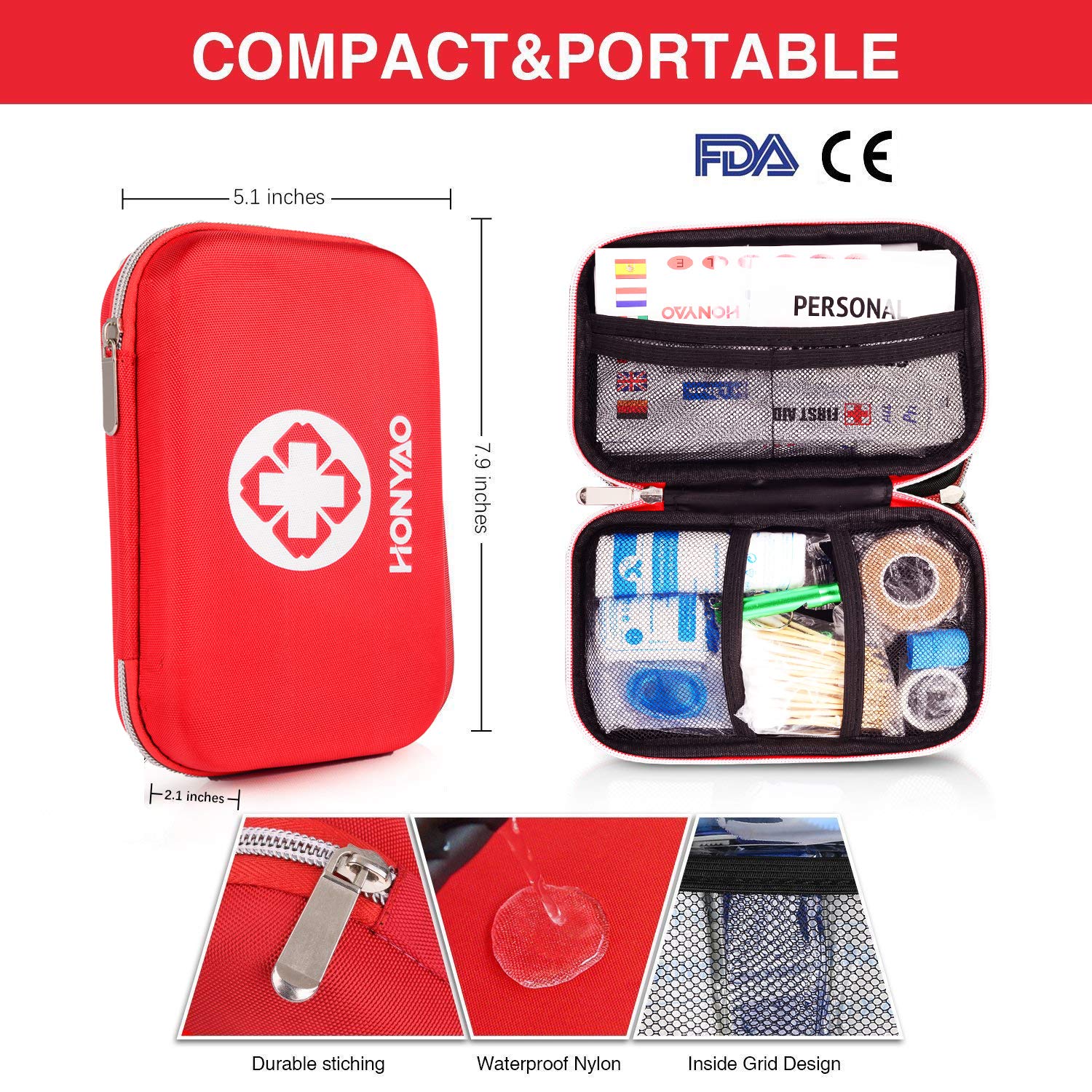Compacte EHBO-set in harde opbergbox