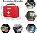Complete EHBO-set 222-delig in rode opbergkit voor thuis, auto en outdoor gebruik