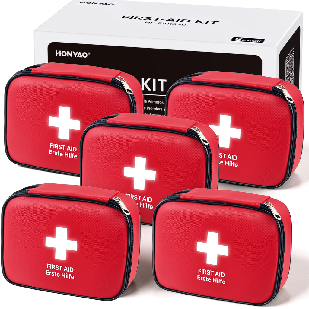 Mini EHBO-set 5-pack voor thuis, auto, fiets en onderweg