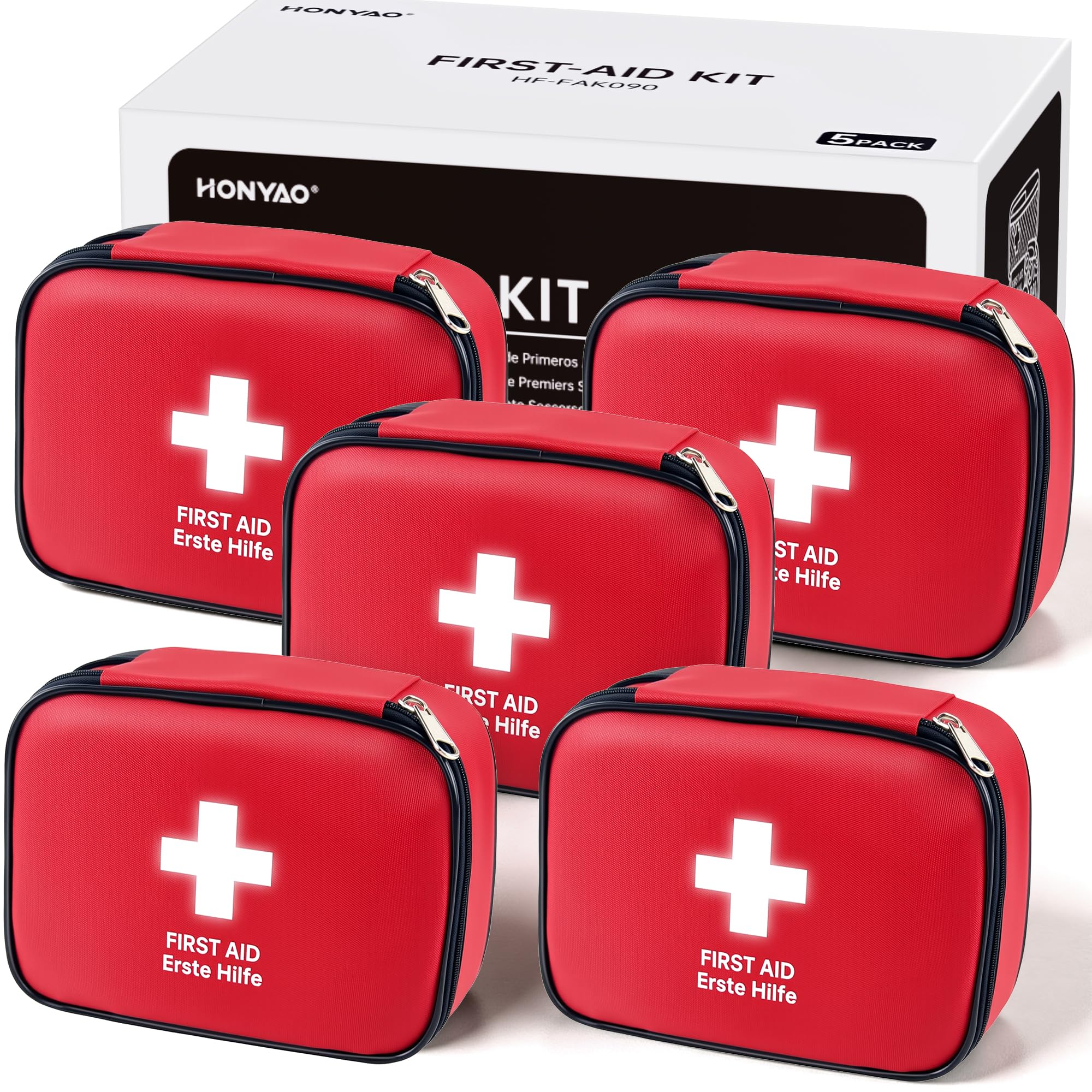 Mini EHBO-set 5-pack voor thuis, auto, fiets en onderweg