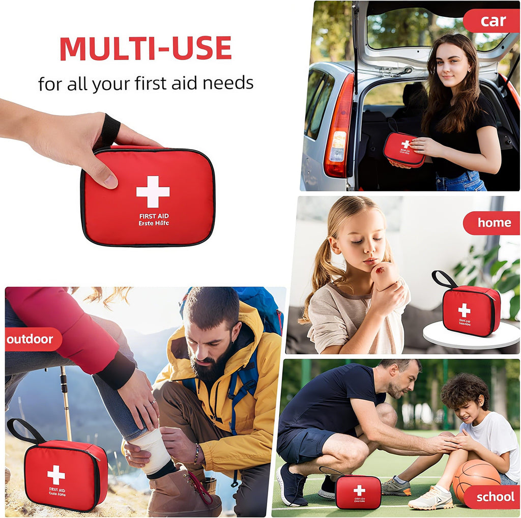 Mini EHBO-set 5-pack voor thuis, auto, fiets en onderweg