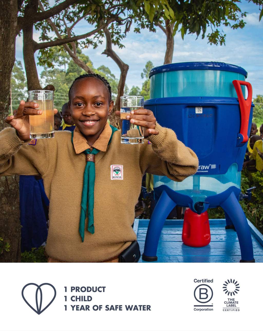 Persoonlijke waterfilter voor onderweg, noodsituaties en outdoor gebruik